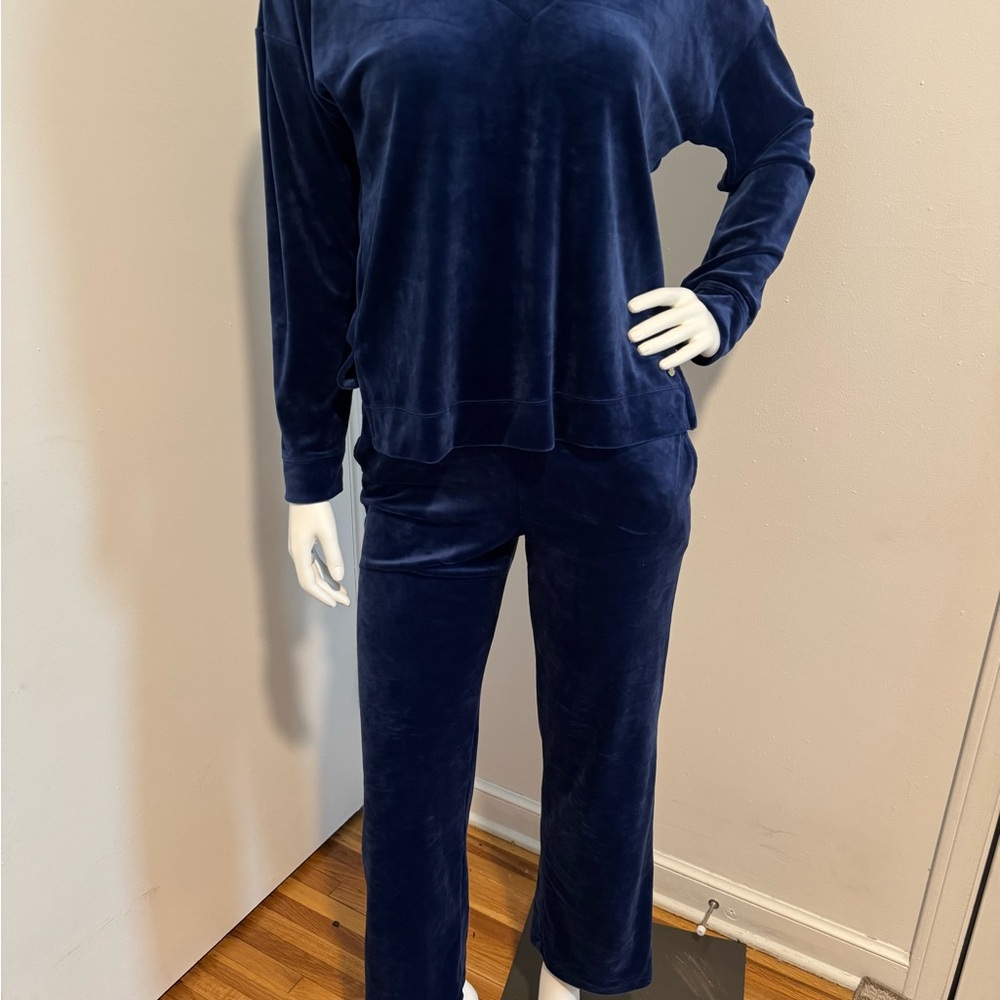 Tommy Bahama Navy Velvet Pants & Top Set